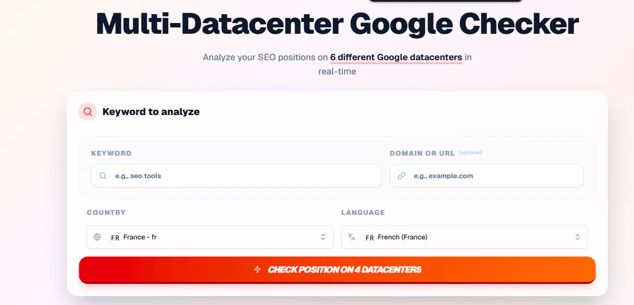 SEO Hero Ninja annonce six datacenters alors que le bouton en propose quatre
